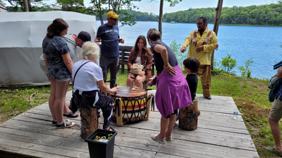 Visitors to Goat Island will learn about Mi'kmaq history and culture through stories, music and demonstrations. 